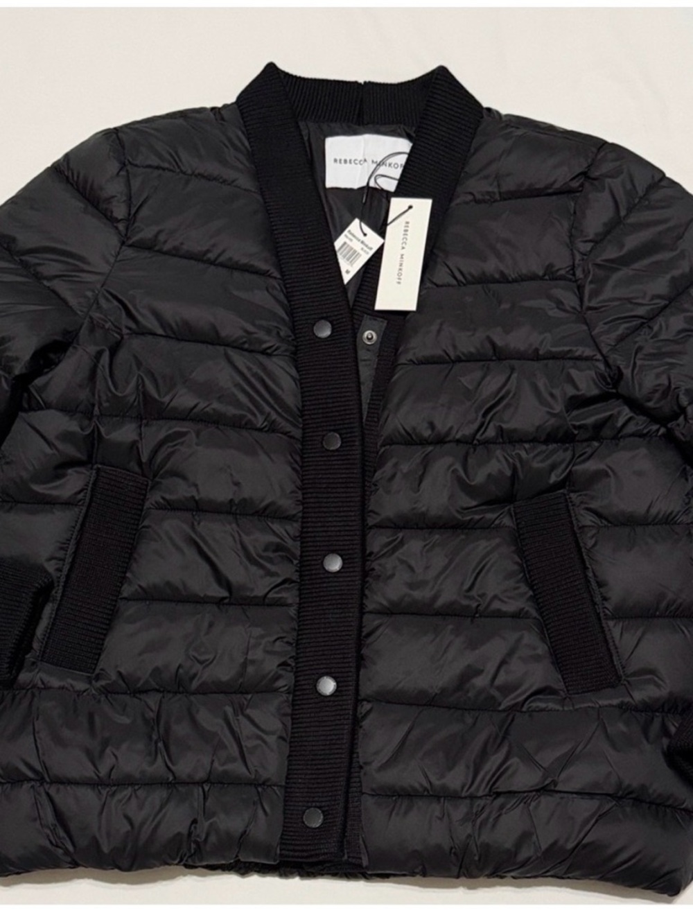 Rebecca Minkoff Black Quilted Puffer Black medium